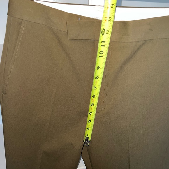 HELMUT LANG Khaki Green Trousers Split Hem Cigarette Pant - 10 - Picture 5 of 10